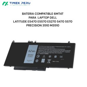 BATERIA PARA LAPTOP DELL LATITUDE 6MT4T E5470 E5570 5470 3510 - TIMEK