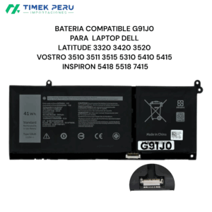 BATERIA G91J0 PARA LAPTOP DELL 15 3511 3515 3320 3520 3420 5510 5410 3510 3515 - TIMEK